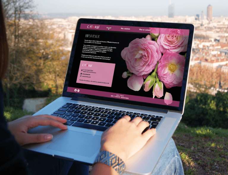 site internet C Floral sur un pc portable